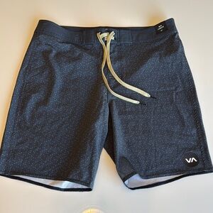 VA mid length Men's Navy Board Shorts with Drawstring
